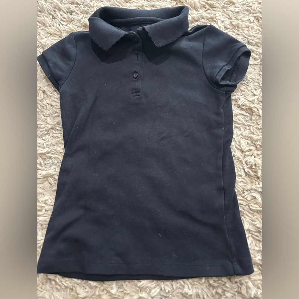 Classic Blue IZOD Girls Polo Shirt Sz 7 8 School Uniform